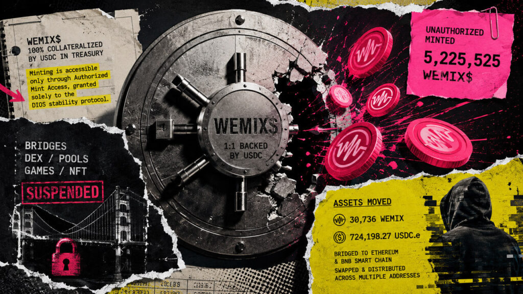Compromised contract let hackers print 5.2 million WEMIX stablecoins, forcing a complete network freeze Liam 'Akiba' Wright