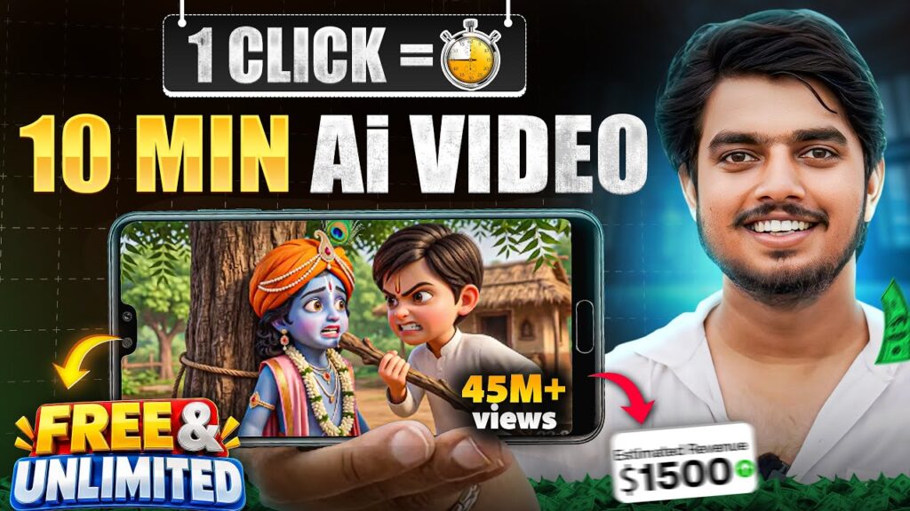Long AI Video Kaise Banaye (10 Min) Using Just 1 Click🔥| Ai Video Kaise Banaye || Ai Automation