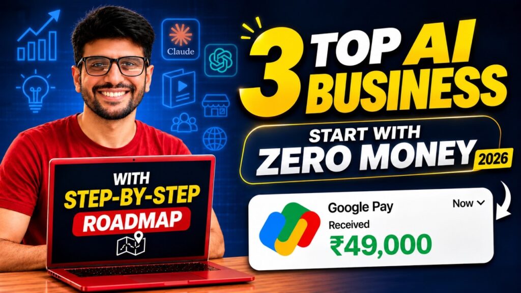 3 High-Demand AI Business Ideas | Start With ZERO Money 2026 | Full Guide